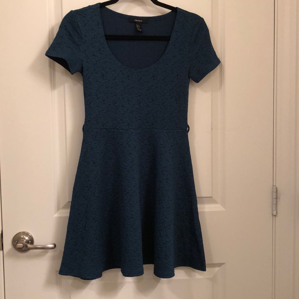 Forever 21 floral green dress